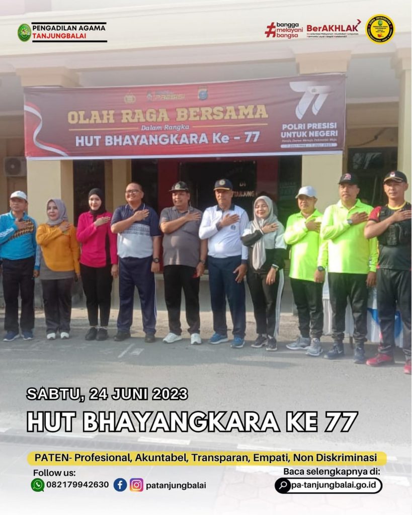 Partisipasi ketua PA Tanjungbalai dalam memeriahkan HUT Bhayangkara ke-77