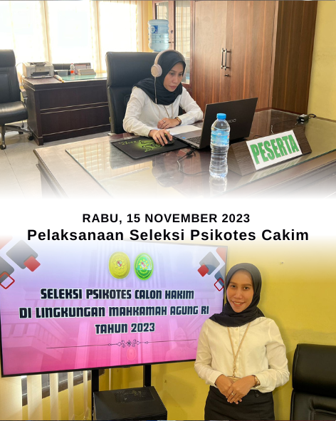 Analis Perkara Peradilan Pada Pengadilan Agama Tanjungbalai Mengikuti Tahap Psikotes Seleksi Calon Hakim Oleh Mahkamah Agung RI